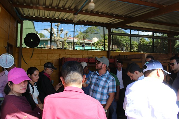 Curso de café — grupo en el beneficio